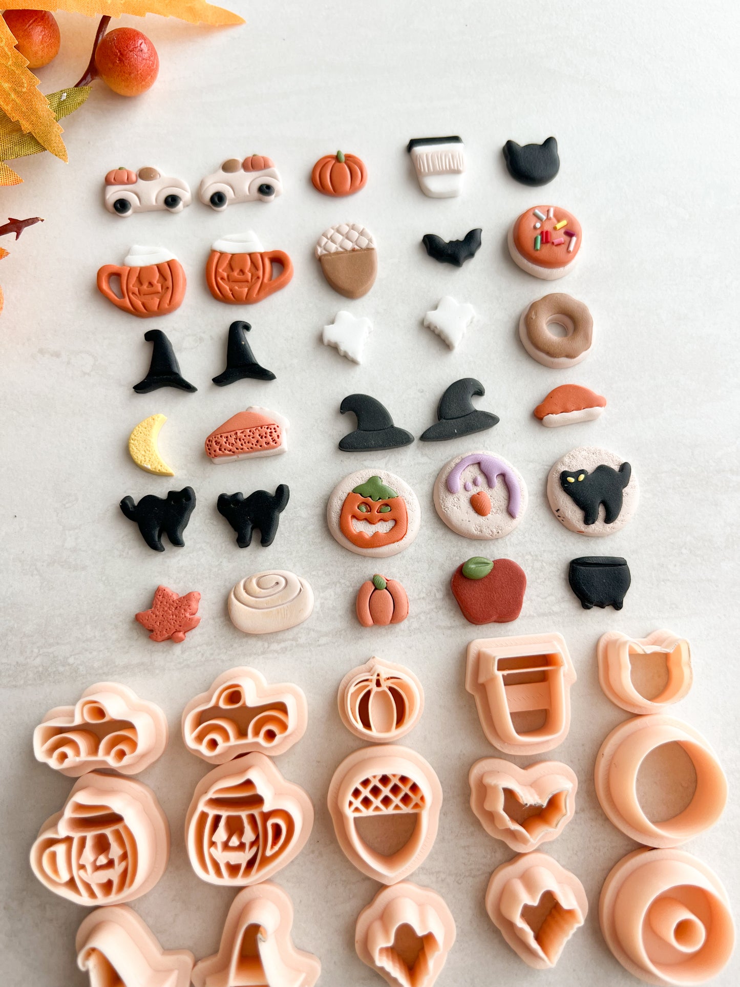 Fall Stud Bundle Set of 22 Clay Cutters | Fall Stud Bundle Set of 22 Polymer Clay Cutters for DIY Fall Earrings Seasonal-Themed Jewelry and Handmade Festive Accessories