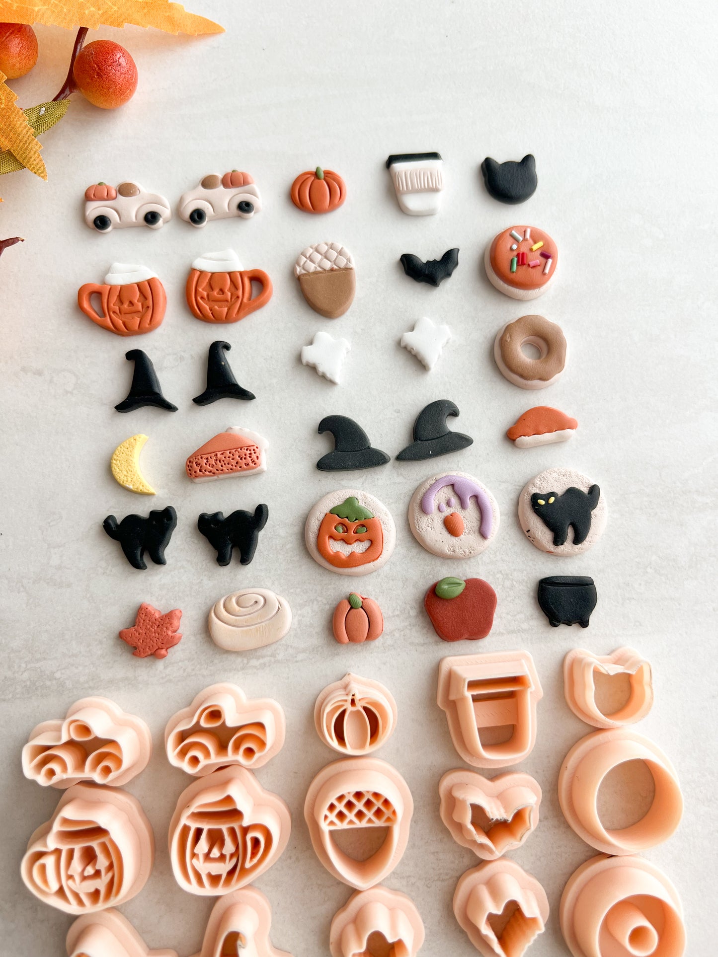Fall Stud Bundle Set of 22 Clay Cutters | Fall Stud Bundle Set of 22 Polymer Clay Cutters for DIY Fall Earrings Seasonal-Themed Jewelry and Handmade Festive Accessories