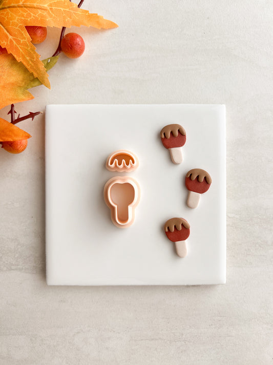 Caramel Apple Clay Cutter | Caramel Apple Polymer Clay Cutter for DIY Fall Earrings Food-Themed Jewelry and Handmade Cute Accessories