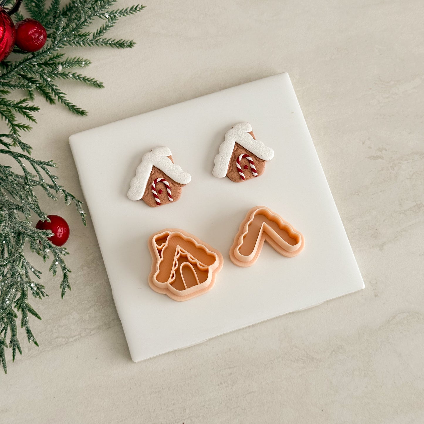 2025 Gingerbread House No. 5 | Festive Polymer Clay Cutters