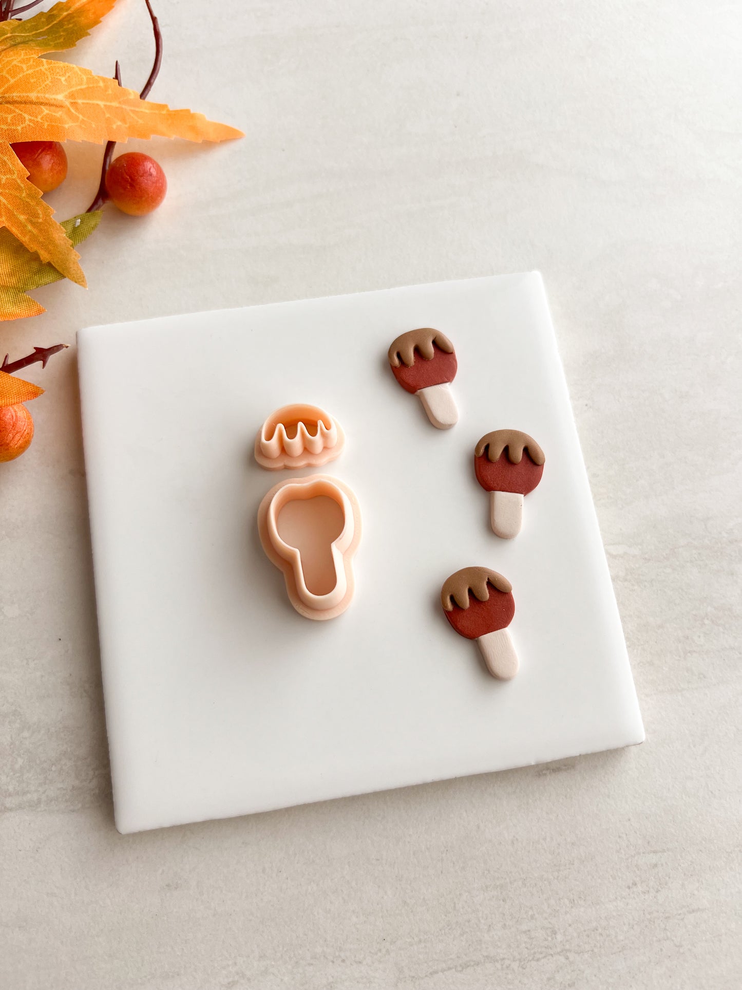 Caramel Apple Clay Cutter | Caramel Apple Polymer Clay Cutter for DIY Fall Earrings Food-Themed Jewelry and Handmade Cute Accessories
