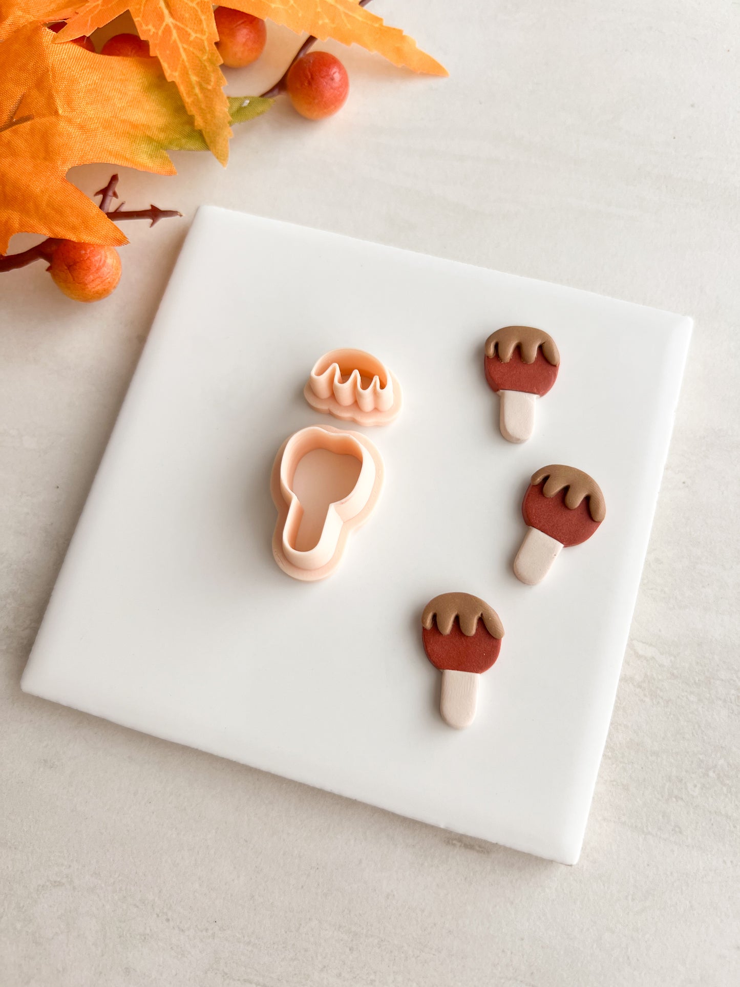 Caramel Apple Clay Cutter | Caramel Apple Polymer Clay Cutter for DIY Fall Earrings Food-Themed Jewelry and Handmade Cute Accessories