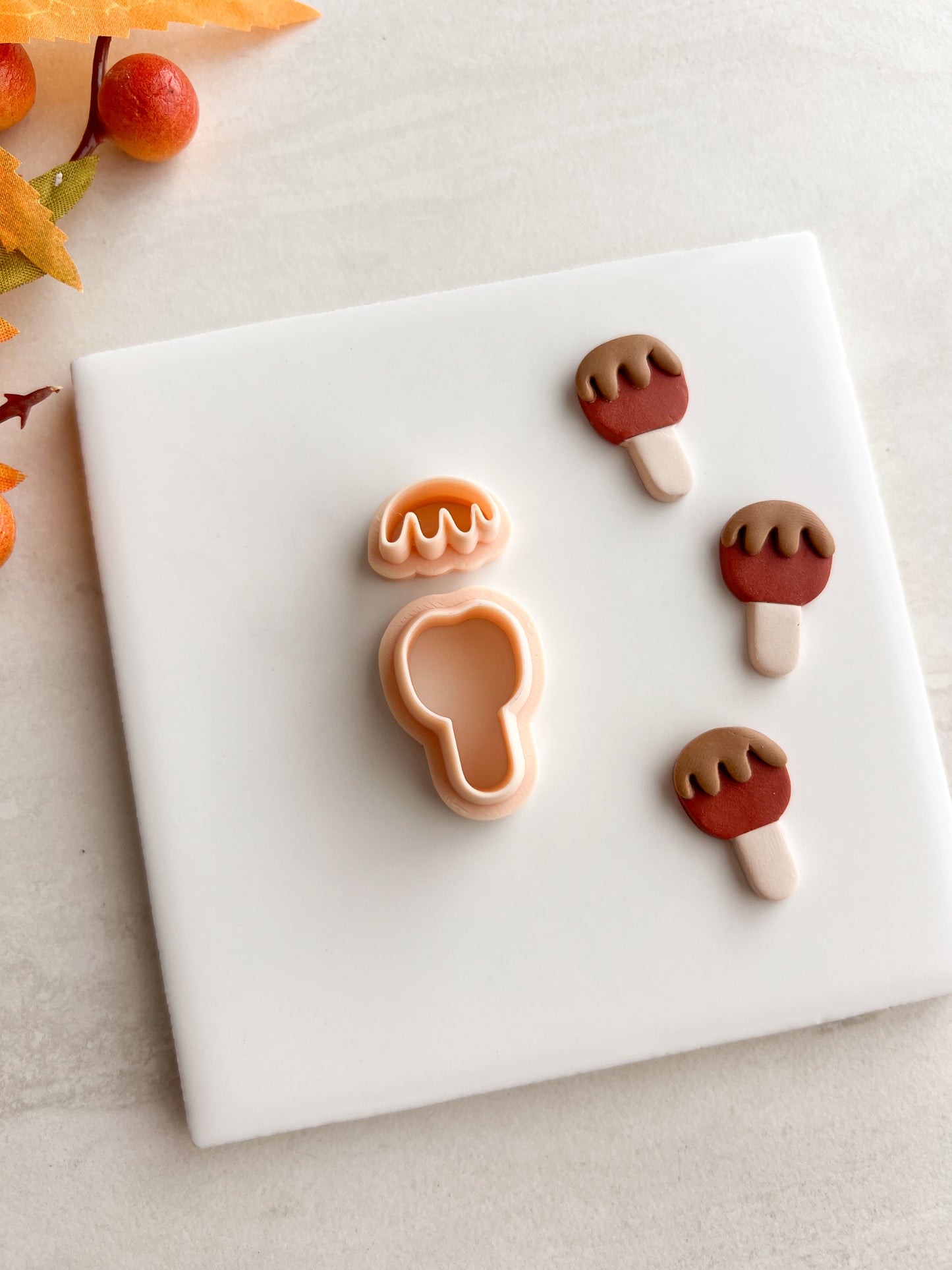 Caramel Apple Clay Cutter | Caramel Apple Polymer Clay Cutter for DIY Fall Earrings Food-Themed Jewelry and Handmade Cute Accessories