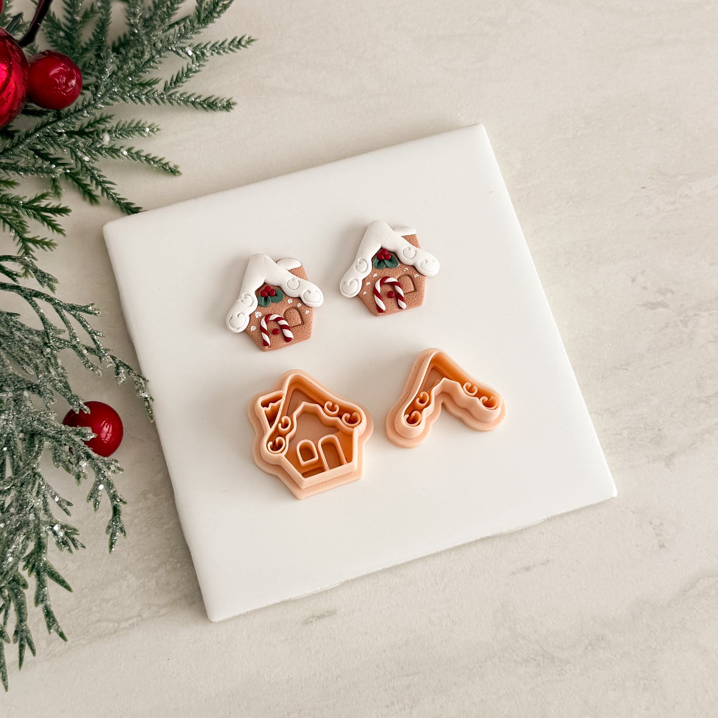 2025 Gingerbread House No. 6 | Festive Polymer Clay Cutters