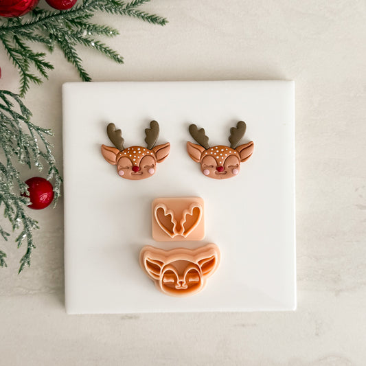 2025 Christmas Reindeer | Festive Polymer Clay Cutters