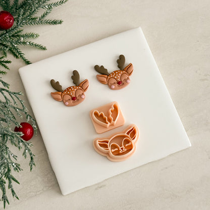 2025 Christmas Reindeer | Festive Polymer Clay Cutters