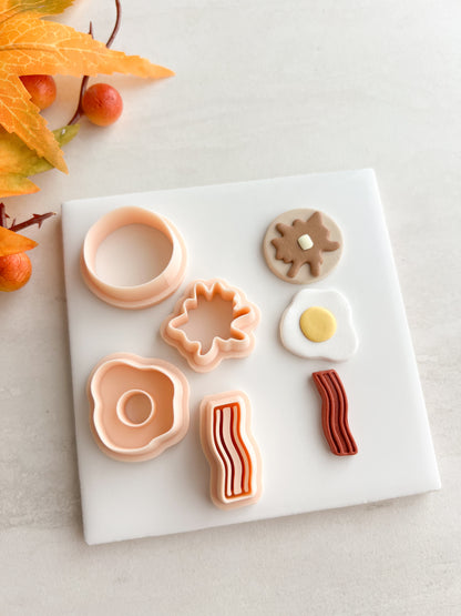 Breakfast Trio Clay Cutter Set | Breakfast Trio Polymer Clay Cutter Set for DIY Food Earrings Morning-Themed Jewelry and Handmade Cute Accessories