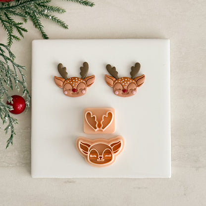 2025 Christmas Reindeer | Festive Polymer Clay Cutters