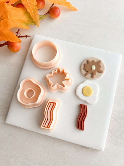 Breakfast Trio Clay Cutter Set | Breakfast Trio Polymer Clay Cutter Set for DIY Food Earrings Morning-Themed Jewelry and Handmade Cute Accessories