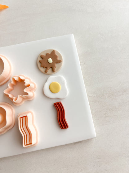 Breakfast Trio Clay Cutter Set | Breakfast Trio Polymer Clay Cutter Set for DIY Food Earrings Morning-Themed Jewelry and Handmade Cute Accessories
