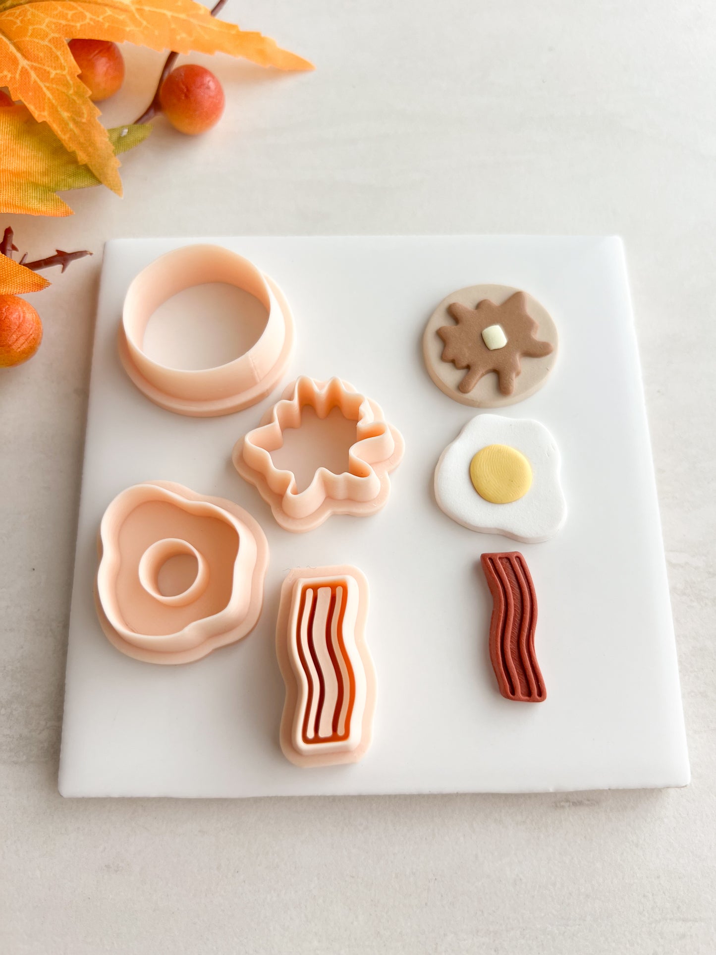 Breakfast Trio Clay Cutter Set | Breakfast Trio Polymer Clay Cutter Set for DIY Food Earrings Morning-Themed Jewelry and Handmade Cute Accessories