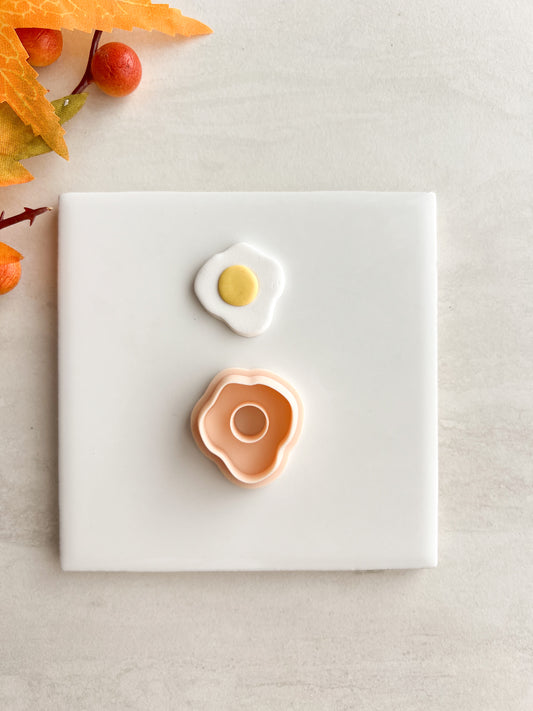 Breakfast Eggs Clay Cutter | Breakfast Eggs Polymer Clay Cutter for DIY Food Earrings Cute-Themed Jewelry and Handmade Breakfast Accessories