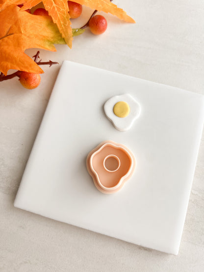 Breakfast Eggs Clay Cutter | Breakfast Eggs Polymer Clay Cutter for DIY Food Earrings Cute-Themed Jewelry and Handmade Breakfast Accessories