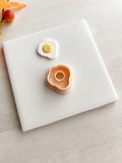 Breakfast Eggs Clay Cutter | Breakfast Eggs Polymer Clay Cutter for DIY Food Earrings Cute-Themed Jewelry and Handmade Breakfast Accessories
