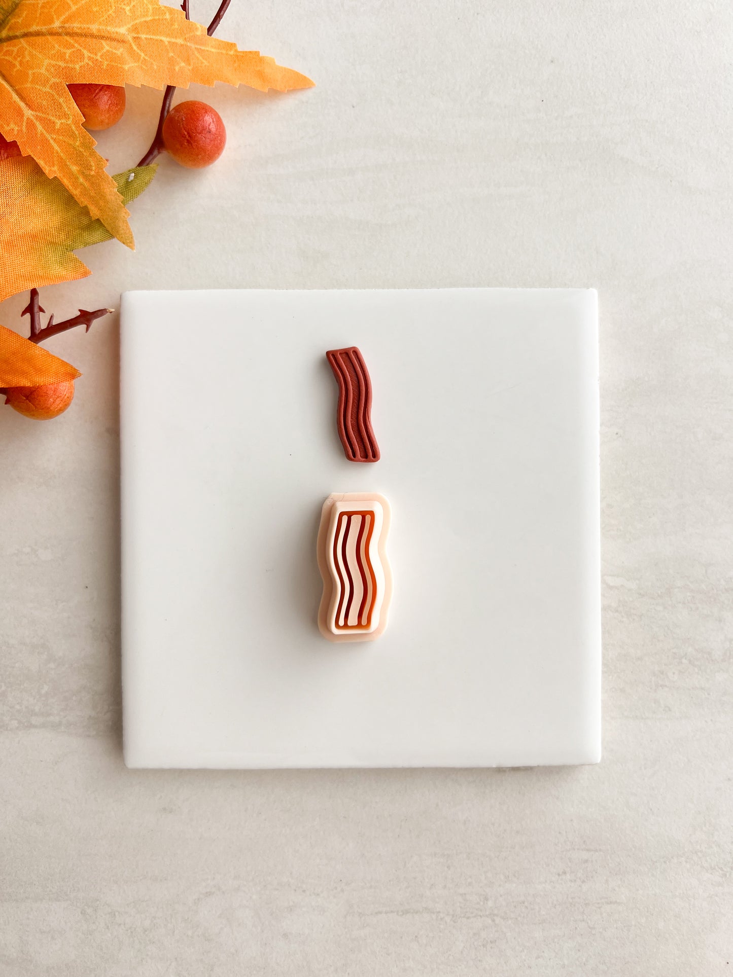 Bacon Clay Cutter | Bacon Polymer Clay Cutter for DIY Breakfast Earrings Food-Themed Jewelry and Handmade Cute Accessories