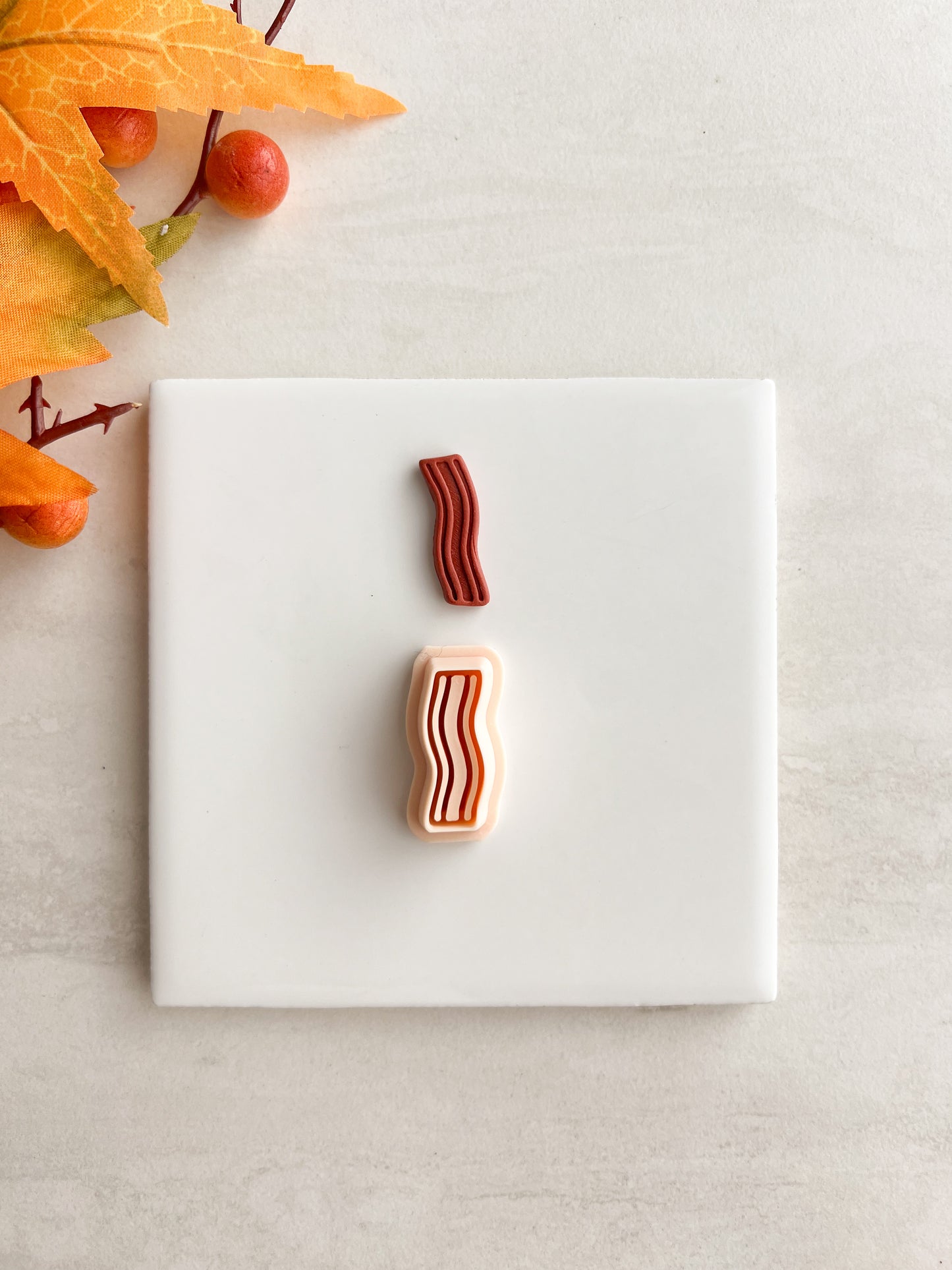 Bacon Clay Cutter | Bacon Polymer Clay Cutter for DIY Breakfast Earrings Food-Themed Jewelry and Handmade Cute Accessories