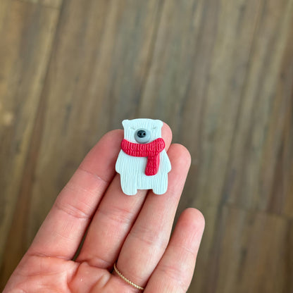 2025 Christmas Polar Bear No. 3 | Festive Polymer Clay Cutter