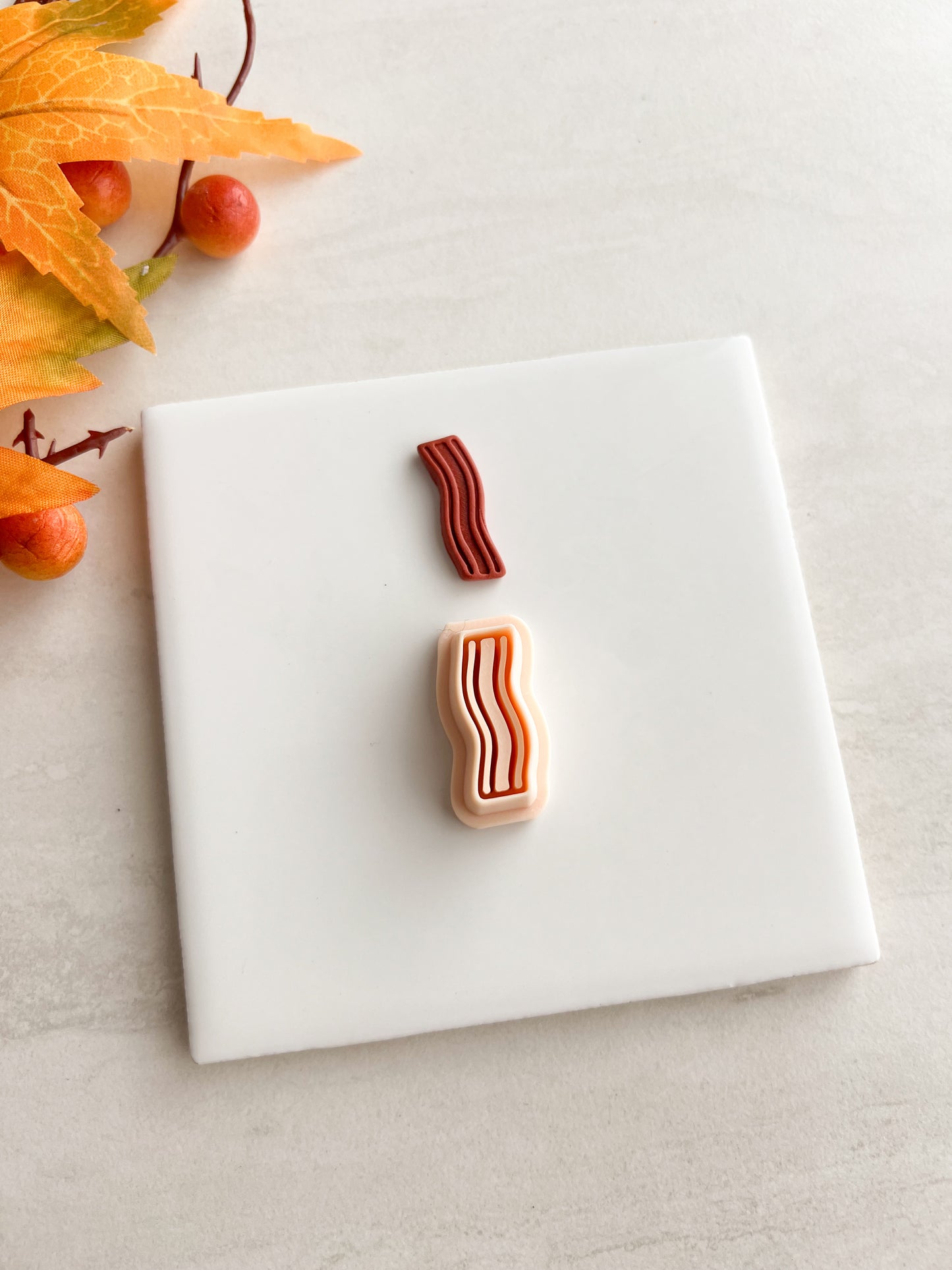 Bacon Clay Cutter | Bacon Polymer Clay Cutter for DIY Breakfast Earrings Food-Themed Jewelry and Handmade Cute Accessories