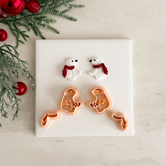 2025 Polar Bear No. 2 | Festive Polymer Clay Cutter