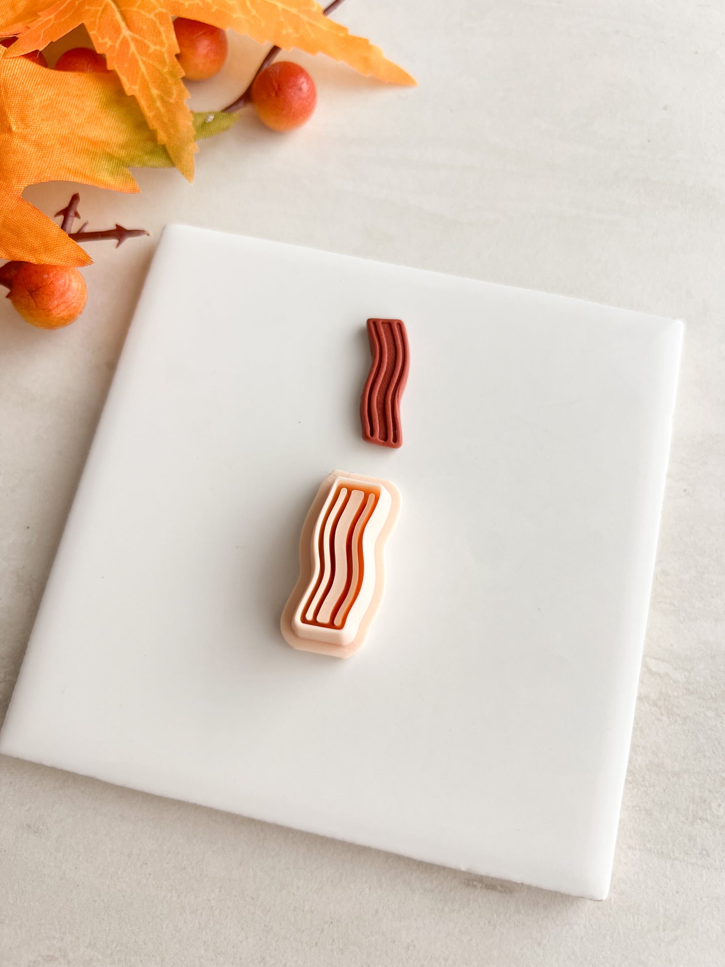 Bacon Clay Cutter | Bacon Polymer Clay Cutter for DIY Breakfast Earrings Food-Themed Jewelry and Handmade Cute Accessories