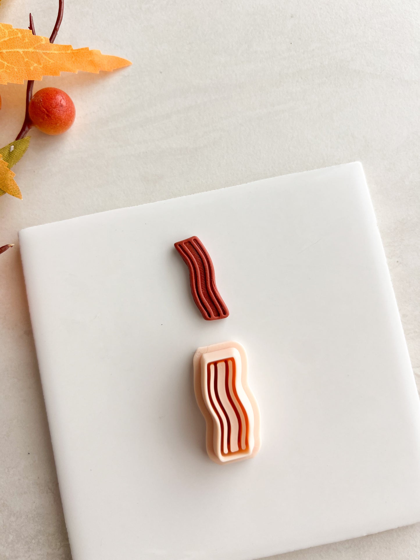 Bacon Clay Cutter | Bacon Polymer Clay Cutter for DIY Breakfast Earrings Food-Themed Jewelry and Handmade Cute Accessories