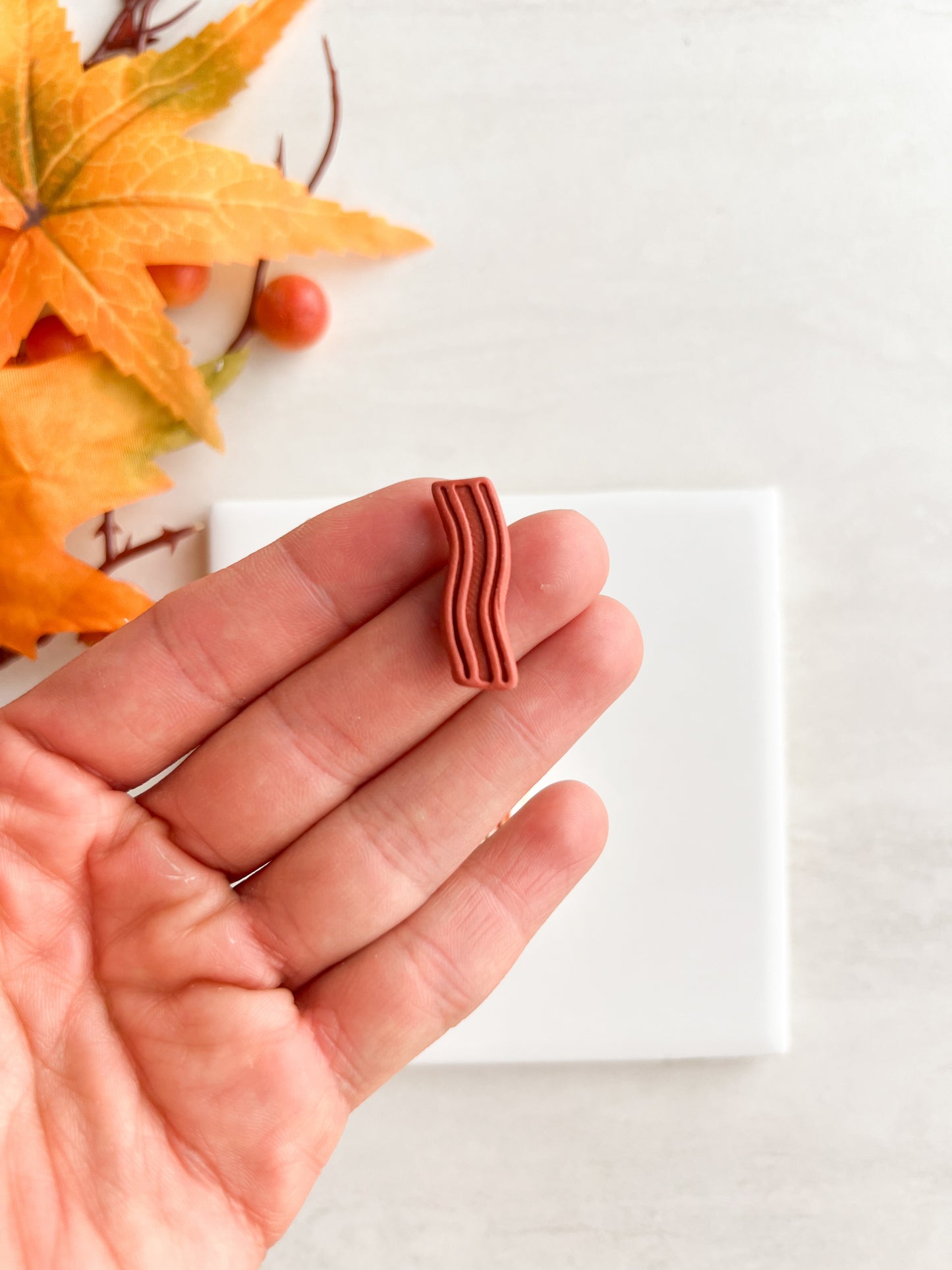 Bacon Clay Cutter | Bacon Polymer Clay Cutter for DIY Breakfast Earrings Food-Themed Jewelry and Handmade Cute Accessories