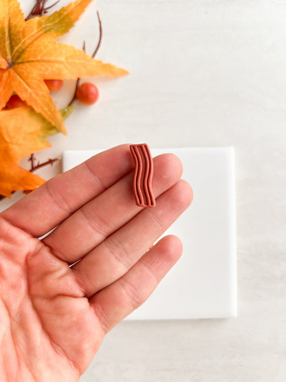 Bacon Clay Cutter | Bacon Polymer Clay Cutter for DIY Breakfast Earrings Food-Themed Jewelry and Handmade Cute Accessories