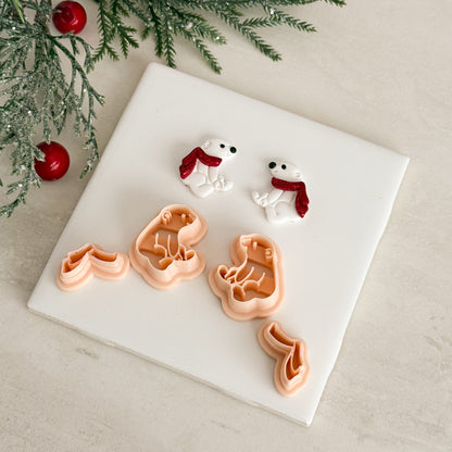 2025 Polar Bear No. 2 | Festive Polymer Clay Cutter