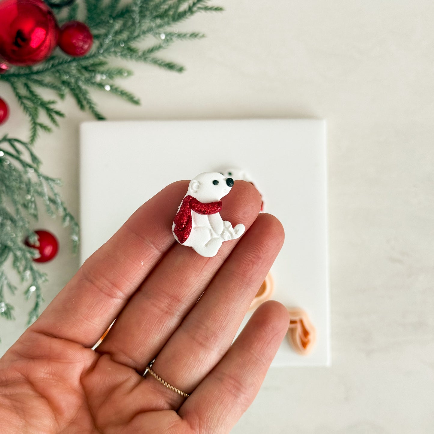 2025 Polar Bear No. 2 | Festive Polymer Clay Cutter