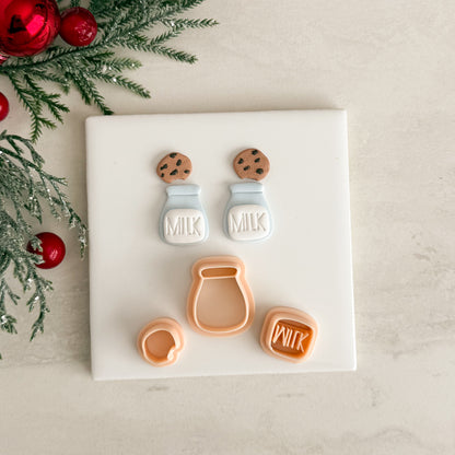 2025 Milk Jug and Cookie | Festive Polymer Clay Cutters