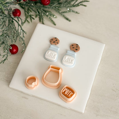 2025 Milk Jug and Cookie | Festive Polymer Clay Cutters