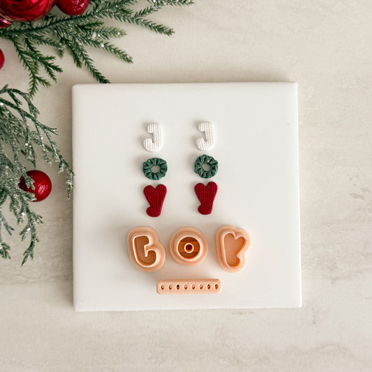 2025 Joy Letters | Festive Polymer Clay Cutters