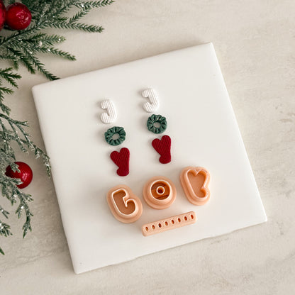 2025 Joy Letters | Festive Polymer Clay Cutters