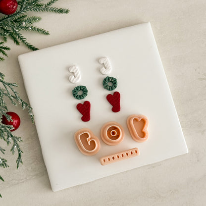 2025 Joy Letters | Festive Polymer Clay Cutters