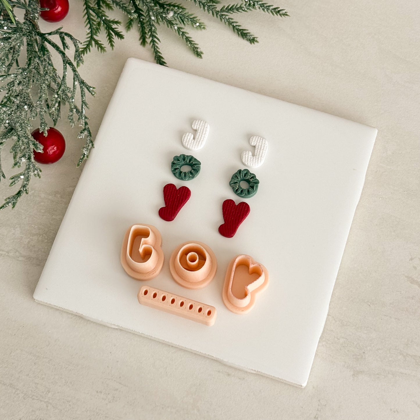 2025 Joy Letters | Festive Polymer Clay Cutters