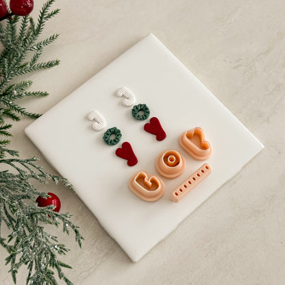 2025 Joy Letters | Festive Polymer Clay Cutters