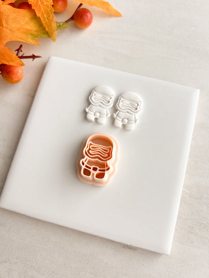 Clone Troop Clay Cutter | Clone Troop Polymer Clay Cutter for DIY Sci-Fi Earrings Star Wars-Themed Jewelry and Handmade Galactic Accessories