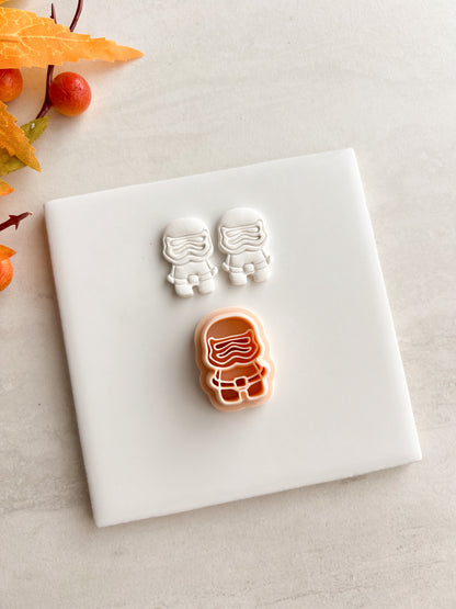 Clone Troop Clay Cutter | Clone Troop Polymer Clay Cutter for DIY Sci-Fi Earrings Star Wars-Themed Jewelry and Handmade Galactic Accessories