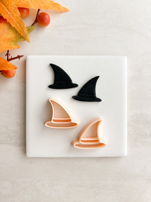 Witch Hat No. 2 Clay Cutter | Witch Hat No. 2 Polymer Clay Cutter for DIY Halloween Earrings Magic-Themed Jewelry and Handmade Spooky Accessories