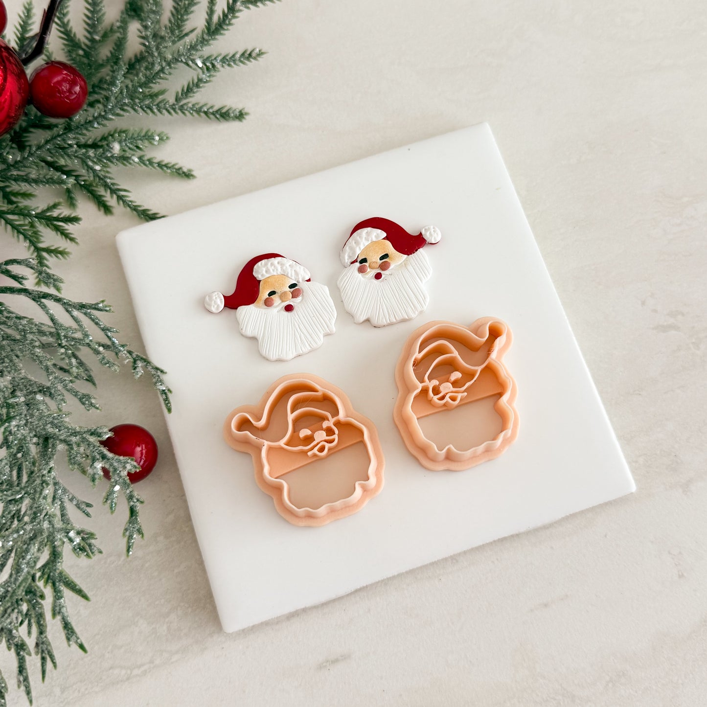 2025 Classic Santa No. 2 | Festive Polymer Clay Cutters