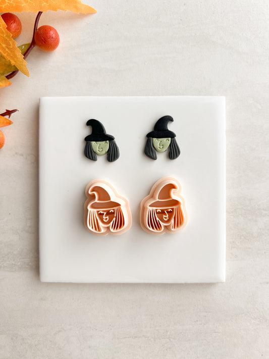 Witch No. 1 Clay Cutter | Witch No. 1 Polymer Clay Cutter for DIY Halloween Earrings Magic-Themed Jewelry and Handmade Spooky Accessories