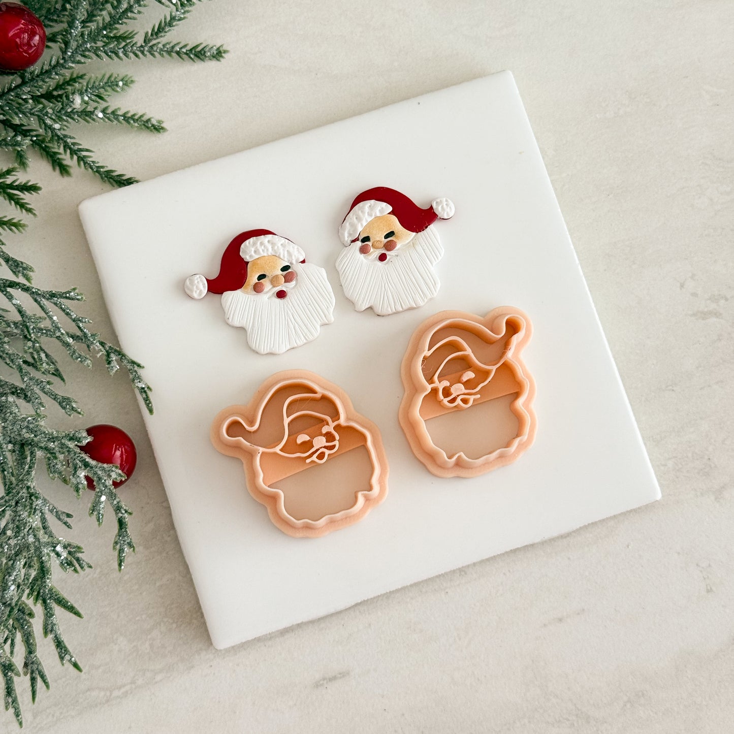 2025 Classic Santa No. 2 | Festive Polymer Clay Cutters