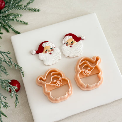 2025 Classic Santa No. 2 | Festive Polymer Clay Cutters