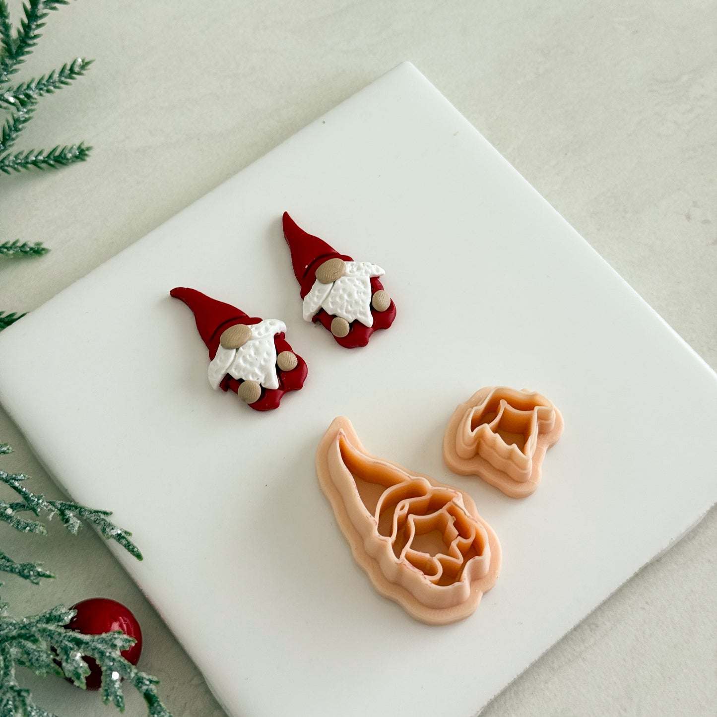 2025 Christmas Gnome | Festive Polymer Clay Cutter