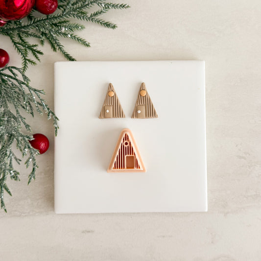 2025 A Frame Cabin | Christmas Festive Polymer Clay Cutter