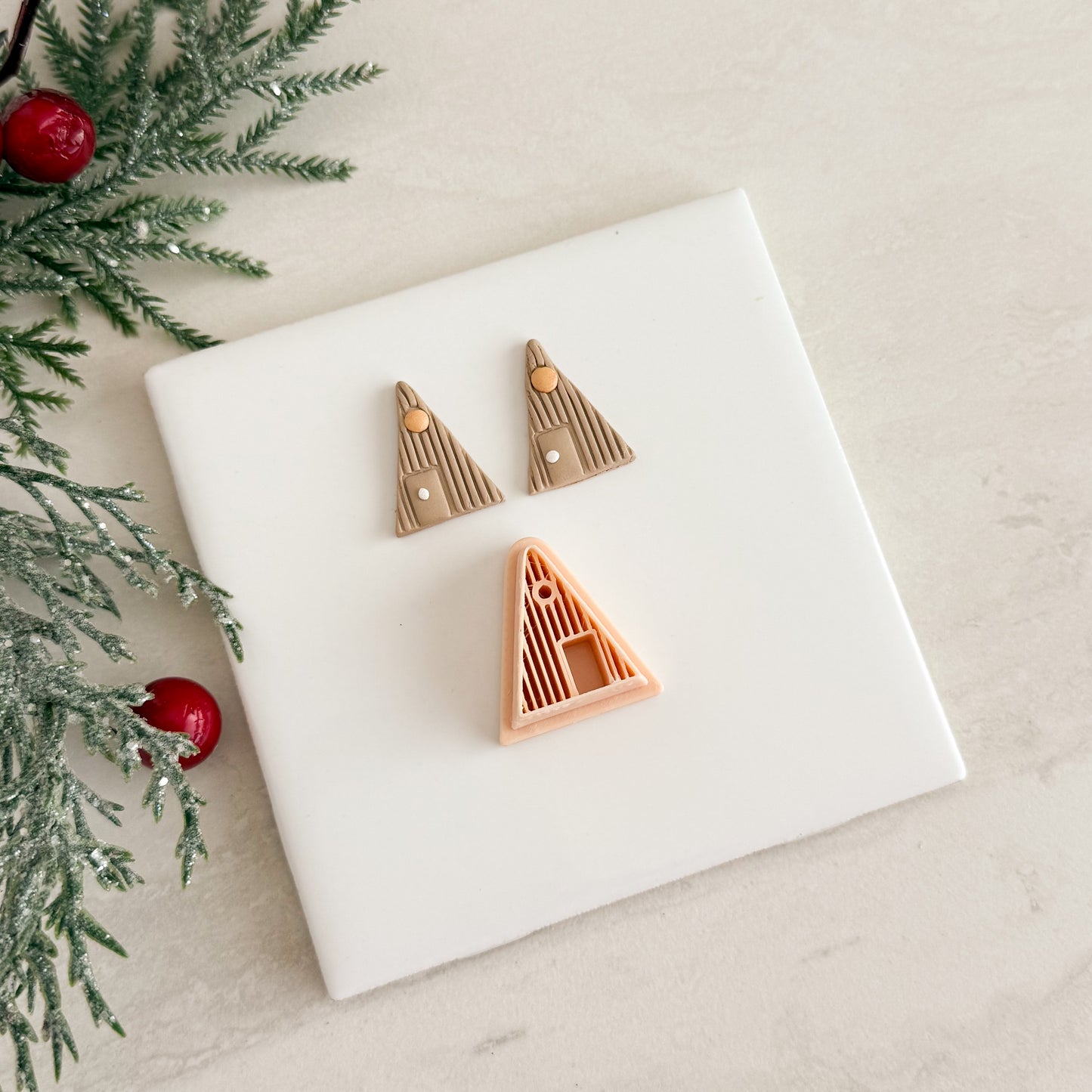 2025 A Frame Cabin | Christmas Festive Polymer Clay Cutter