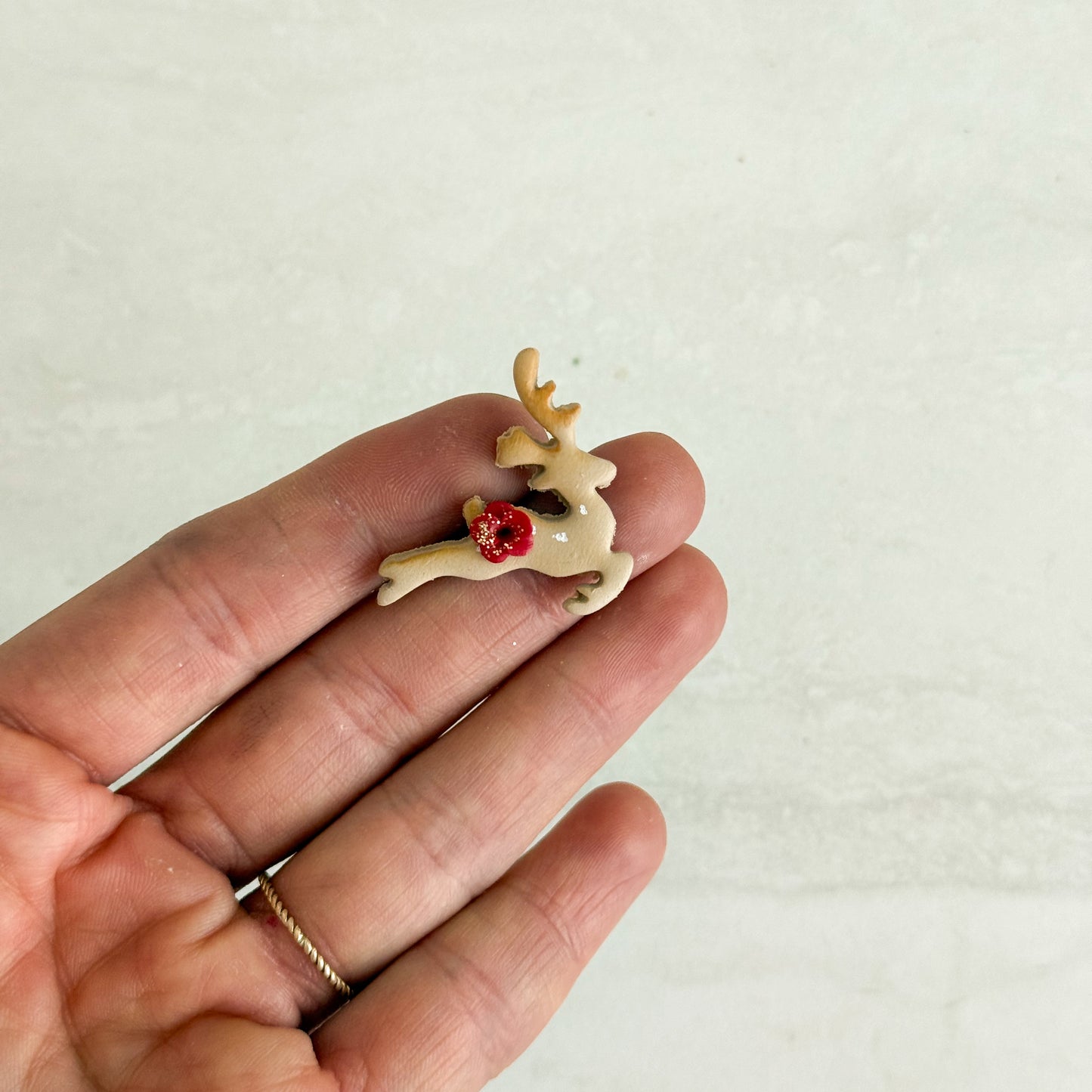 2025 Leaping Reindeer (Mirrored) | Festive Polymer Clay Cutters