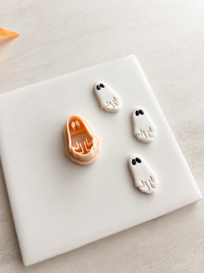 Ghost No. 11 Clay Cutter | Ghost No. 11 Polymer Clay Cutter for DIY Cute Halloween Earrings Ghost-Themed Jewelry and Handmade Spooky Accessories