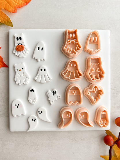 Ghost Bundle Clay Cutter Set | Ghost Bundle Polymer Clay Cutter Set for DIY Halloween Earrings Spooky-Themed Jewelry and Handmade Haunted Accessories