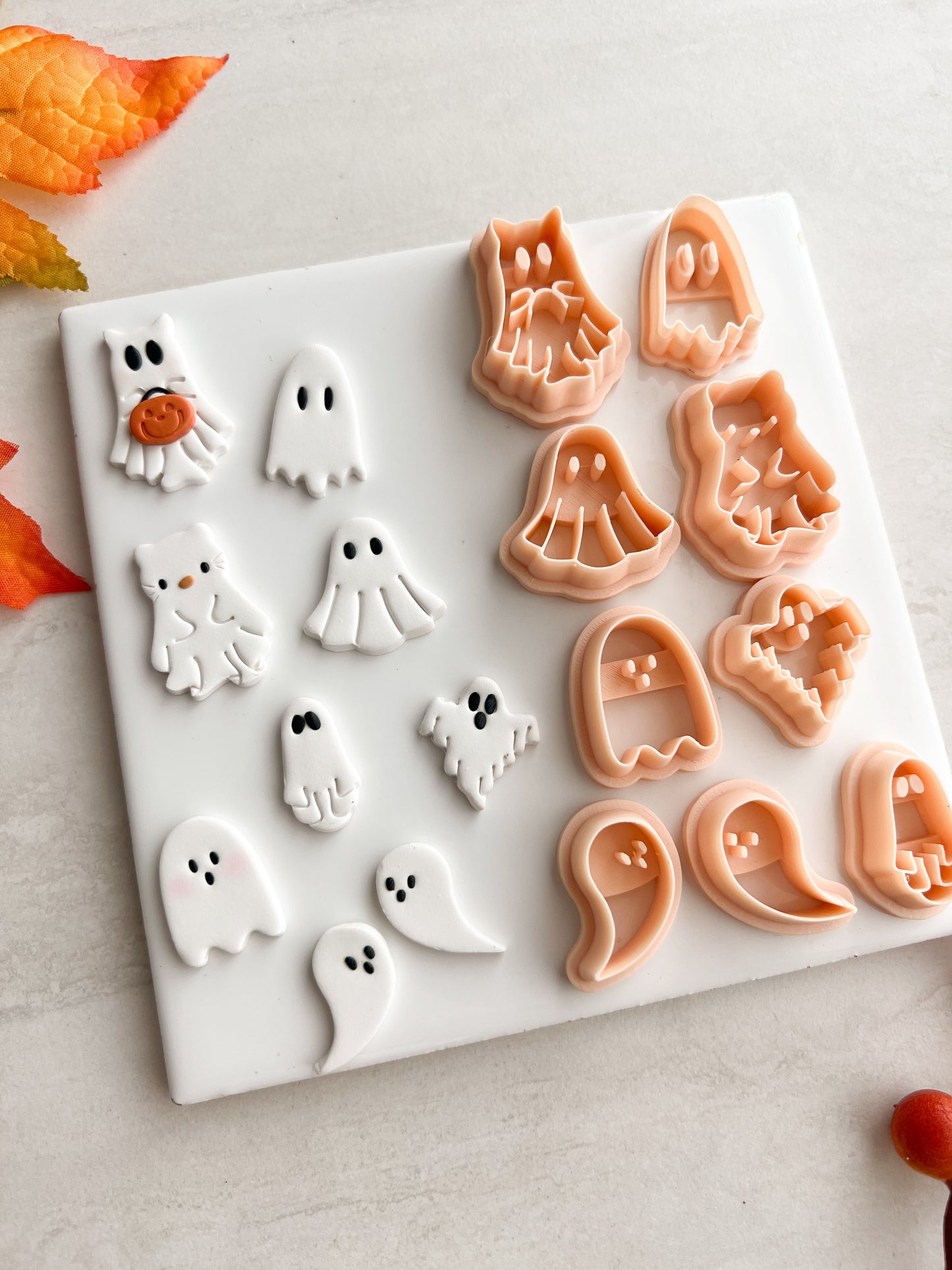 Ghost Bundle Clay Cutter Set | Ghost Bundle Polymer Clay Cutter Set for DIY Halloween Earrings Spooky-Themed Jewelry and Handmade Haunted Accessories